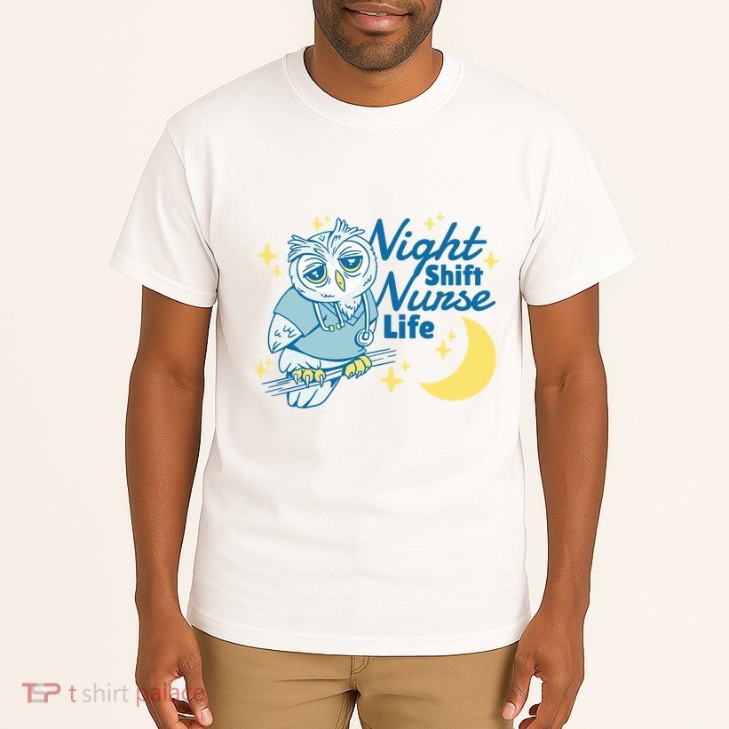 Night Shift Nurse Life Owl Tall T-Shirt