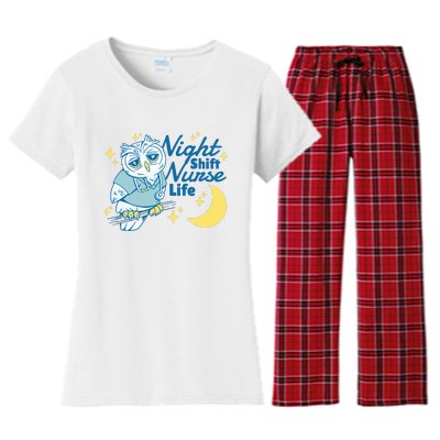 Night Shift Nurse Life Owl Women's Flannel Pajama Set