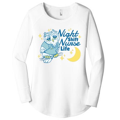 Night Shift Nurse Life Owl Women's Perfect Tri Tunic Long Sleeve Shirt