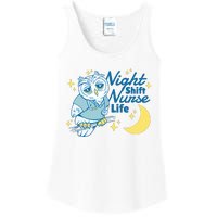 Night Shift Nurse Life Owl Ladies Essential Tank