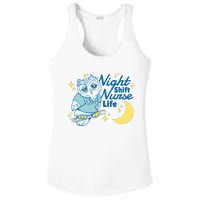 Night Shift Nurse Life Owl Ladies PosiCharge Competitor Racerback Tank