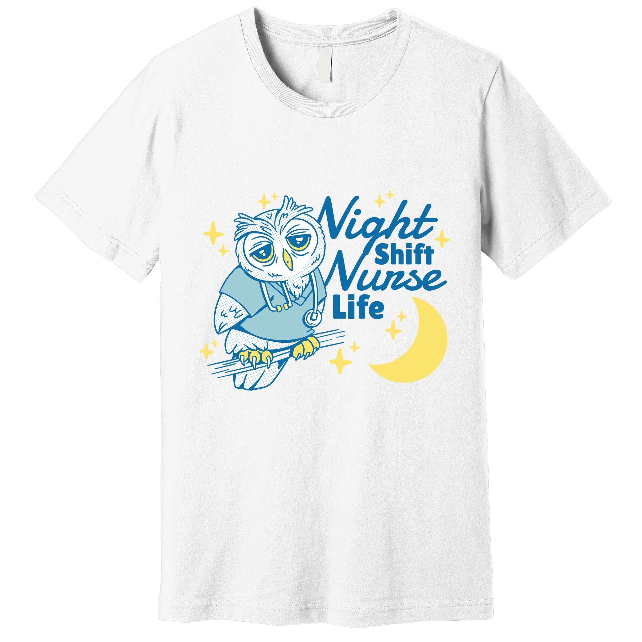 Night Shift Nurse Life Owl Premium T-Shirt