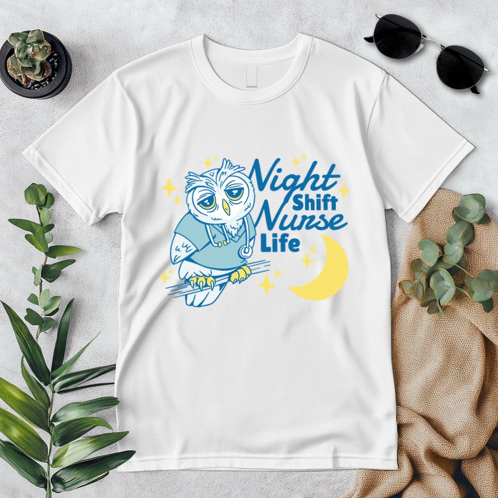 Night Shift Nurse Life Owl Premium T-Shirt
