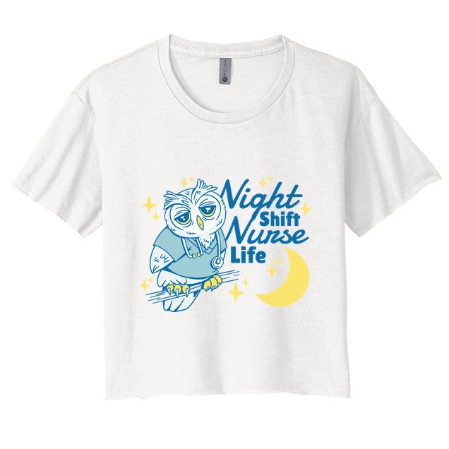 Night Shift Nurse Life Owl Crop Top