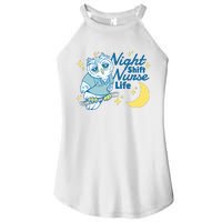 Night Shift Nurse Life Owl Women's Perfect Tri Rocker Tank