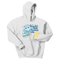 Night Shift Nurse Life Owl Kids Hoodie