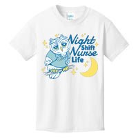 Night Shift Nurse Life Owl Kids T-Shirt