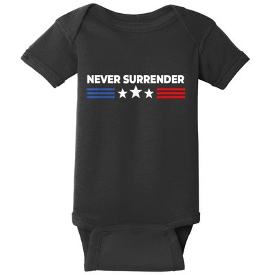 Never Surrender Baby Bodysuit