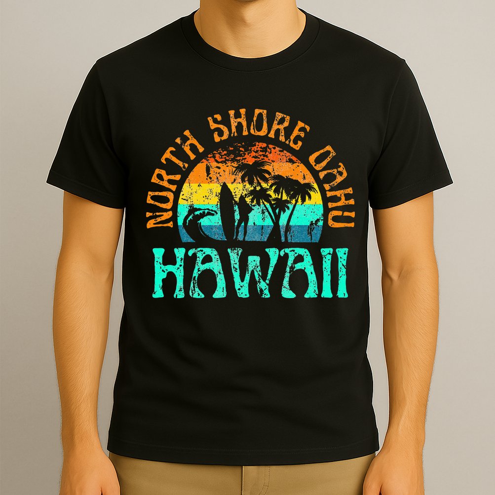 North Shore Oahu Hawaii Surf Beach Surfer Waves T-Shirt