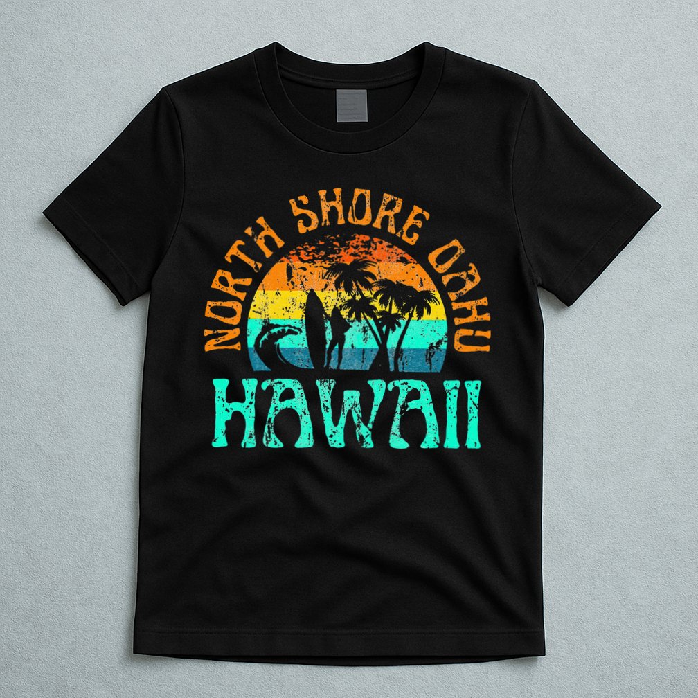 North Shore Oahu Hawaii Surf Beach Surfer Waves T-Shirt