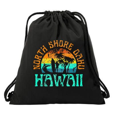 North Shore Oahu Hawaii Surf Beach Surfer Waves Drawstring Bag