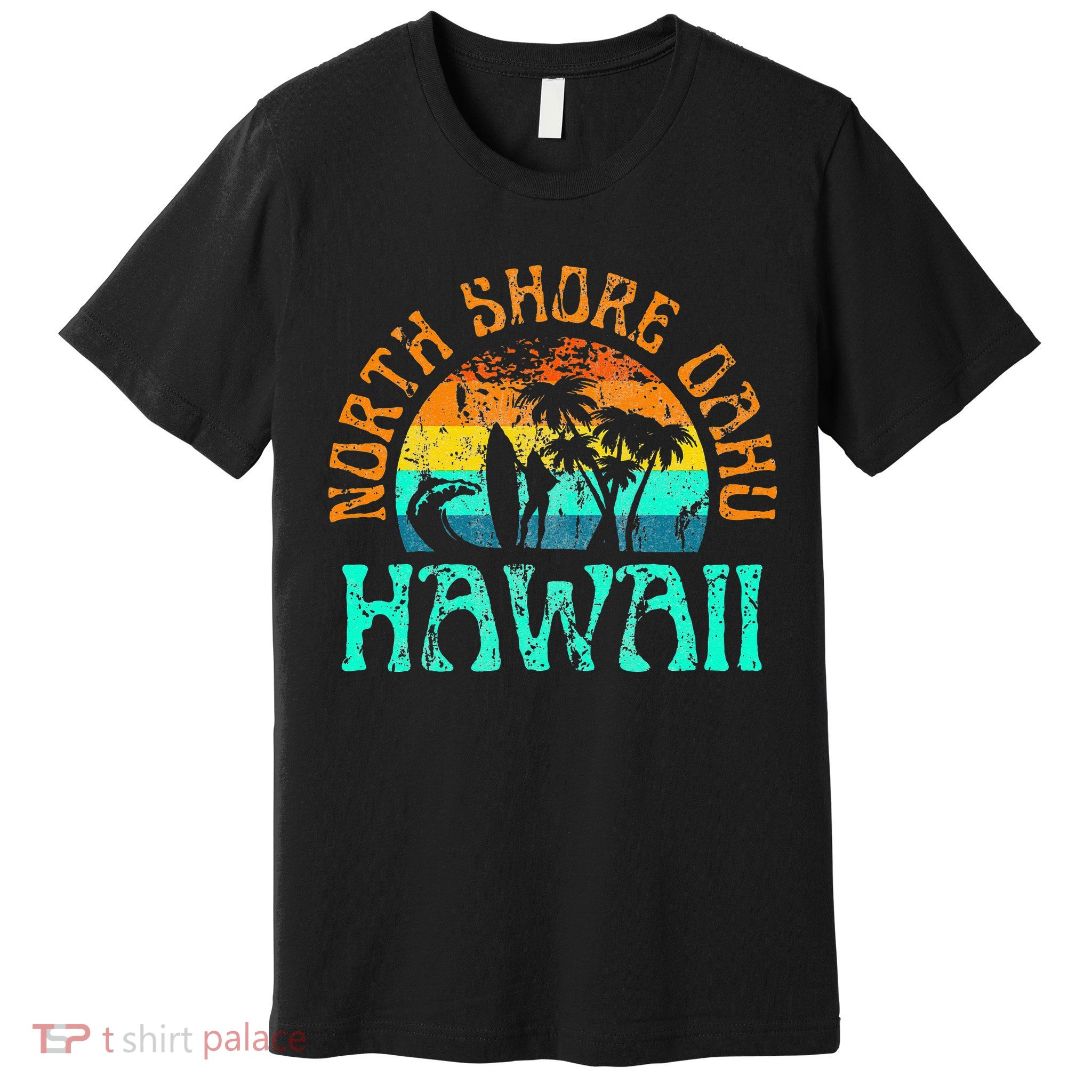 North Shore Oahu Hawaii Surf Beach Surfer Waves Premium T-Shirt