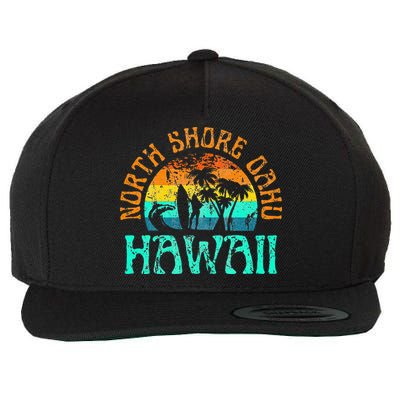 North Shore Oahu Hawaii Surf Beach Surfer Waves Wool Snapback Cap