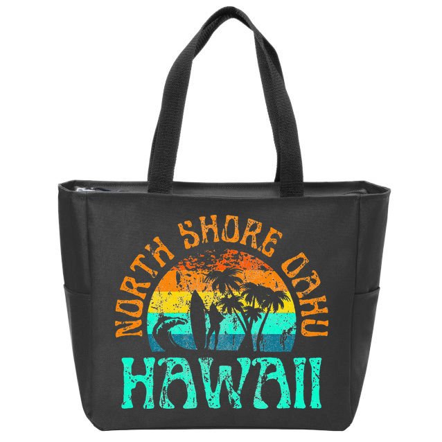 North Shore Oahu Hawaii Surf Beach Surfer Waves Zip Tote Bag