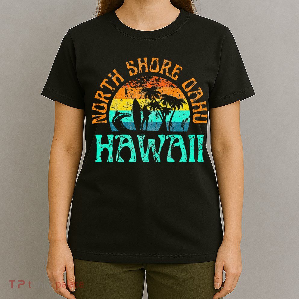 North Shore Oahu Hawaii Surf Beach Surfer Waves T-Shirt