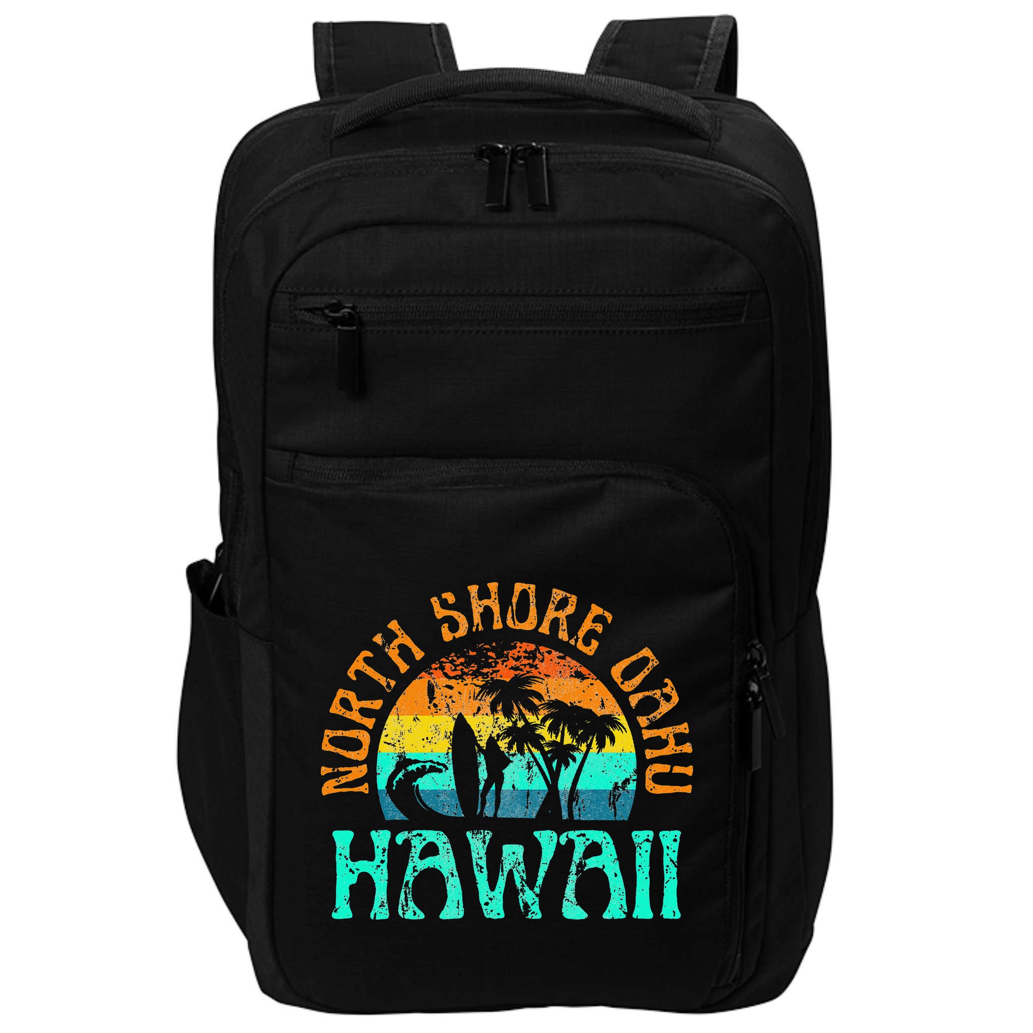 North Shore Oahu Hawaii Surf Beach Surfer Waves Impact Tech Backpack