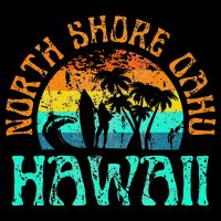 North Shore Oahu Hawaii Surf Beach Surfer Waves Sustainable Bucket Hat