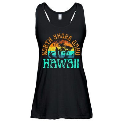 North Shore Oahu Hawaii Surf Beach Surfer Waves Ladies Essential Flowy Tank
