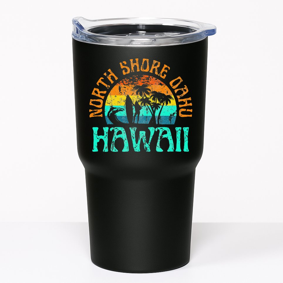 North Shore Oahu Hawaii Surf Beach Surfer Waves Tumbler