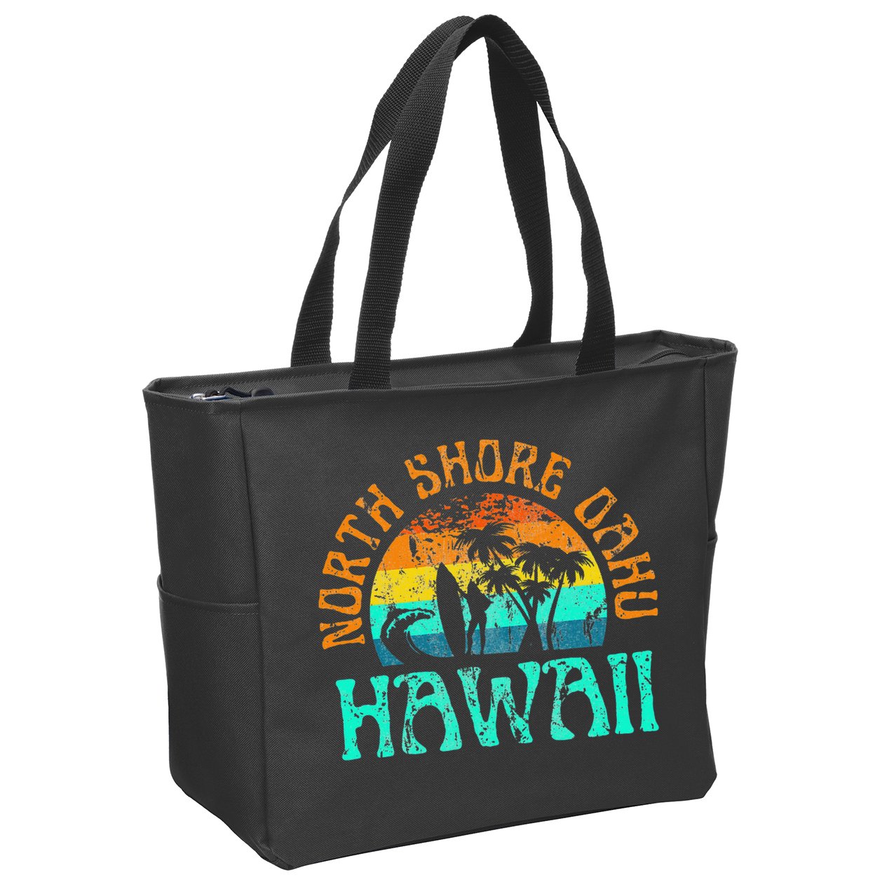 North Shore Oahu Hawaii Surf Beach Surfer Waves Zip Tote Bag