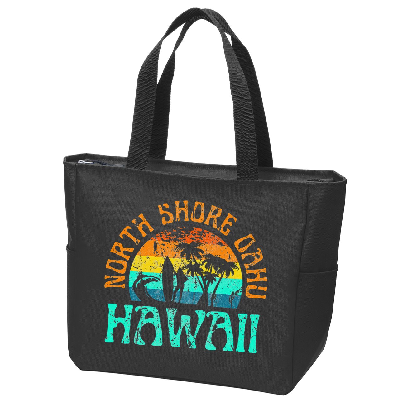 North Shore Oahu Hawaii Surf Beach Surfer Waves Zip Tote Bag