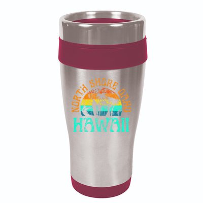 North Shore Oahu Hawaii Surf Beach Surfer Waves 16oz Travel Tumbler