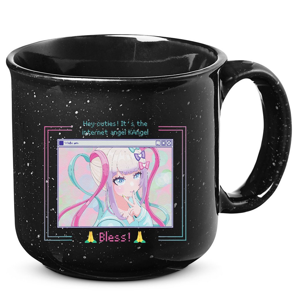 Needy Streamer Overload Kangel Japanese Anime Kawaii Girl 15oz Campfire Ceramic Mug