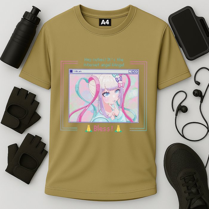Needy Streamer Overload Kangel Japanese Anime Kawaii Girl Cooling Performance Crew T-Shirt