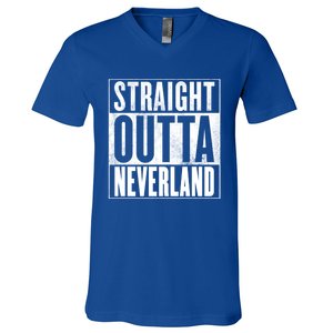 Neverland Straight Outta Neverland Funny Gift V-Neck T-Shirt