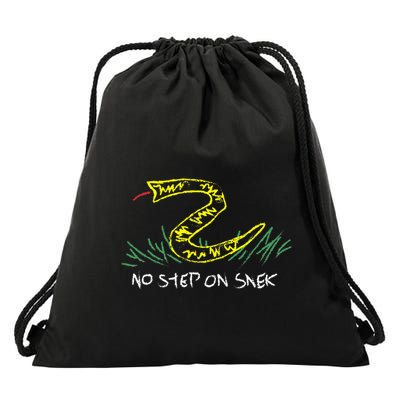 No Step On Gadsden Flag Drawstring Bag