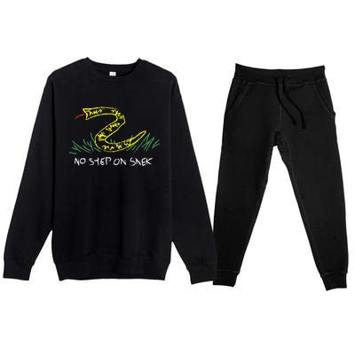 No Step On Gadsden Flag Premium Crewneck Sweatsuit Set