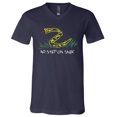 No Step On Gadsden Flag V-Neck T-Shirt