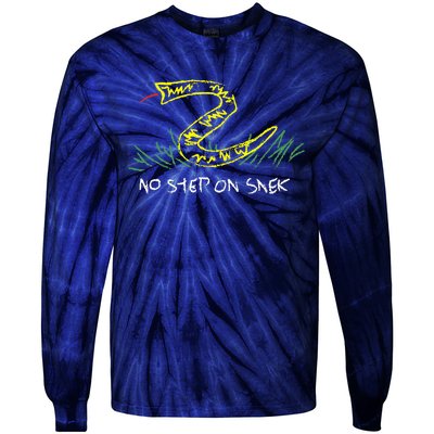 No Step On Gadsden Flag Tie-Dye Long Sleeve Shirt