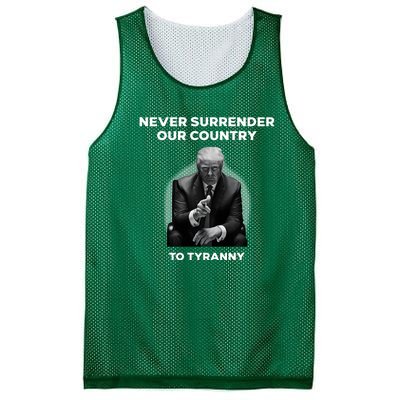 Never Surrender Our Country To Tyranny Mesh Reversible Basketball Jersey Tank