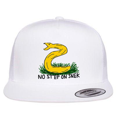No Step On S.N.E.K Funny Bad Drawing Snake Parody Flat Bill Trucker Hat