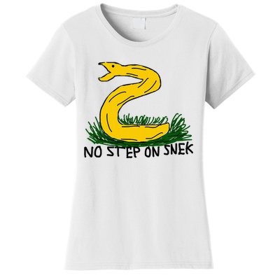 No Step On S.N.E.K Funny Bad Drawing Snake Parody Women's T-Shirt