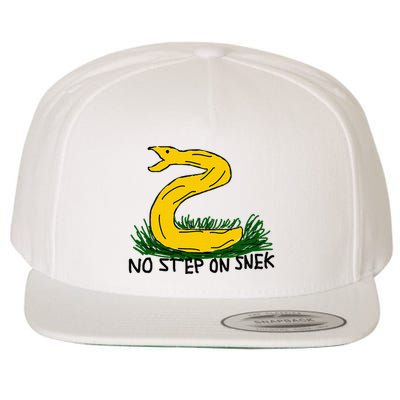 No Step On S.N.E.K Funny Bad Drawing Snake Parody Wool Snapback Cap