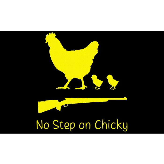 No Step On Chicky Libertarian Rifle Gadsden Flag Chicken Gun Bumper Sticker