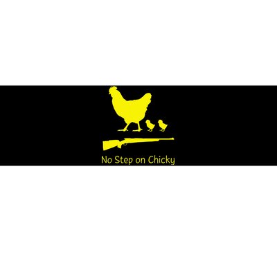 No Step On Chicky Libertarian Rifle Gadsden Flag Chicken Gun Bumper Sticker