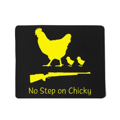 No Step On Chicky Libertarian Rifle Gadsden Flag Chicken Gun Mousepad