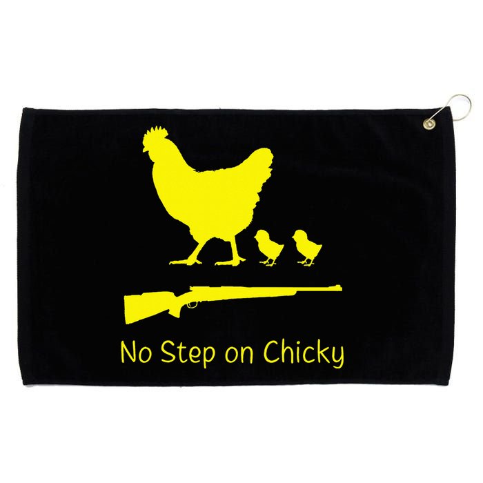 No Step On Chicky Libertarian Rifle Gadsden Flag Chicken Gun Grommeted Golf Towel