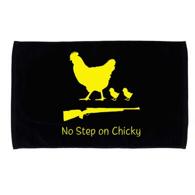 No Step On Chicky Libertarian Rifle Gadsden Flag Chicken Gun Microfiber Hand Towel