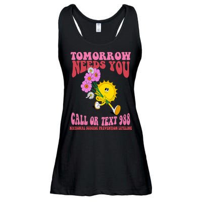 National Suicide Prevention Lifeline Tomorrow Needs You 988 Ladies Essential Flowy Tank