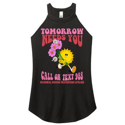 National Suicide Prevention Lifeline Tomorrow Needs You 988 Women's Perfect Tri Rocker Tank