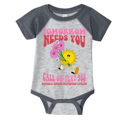 National Suicide Prevention Lifeline Tomorrow Needs You 988 Infant Baby Jersey Bodysuit