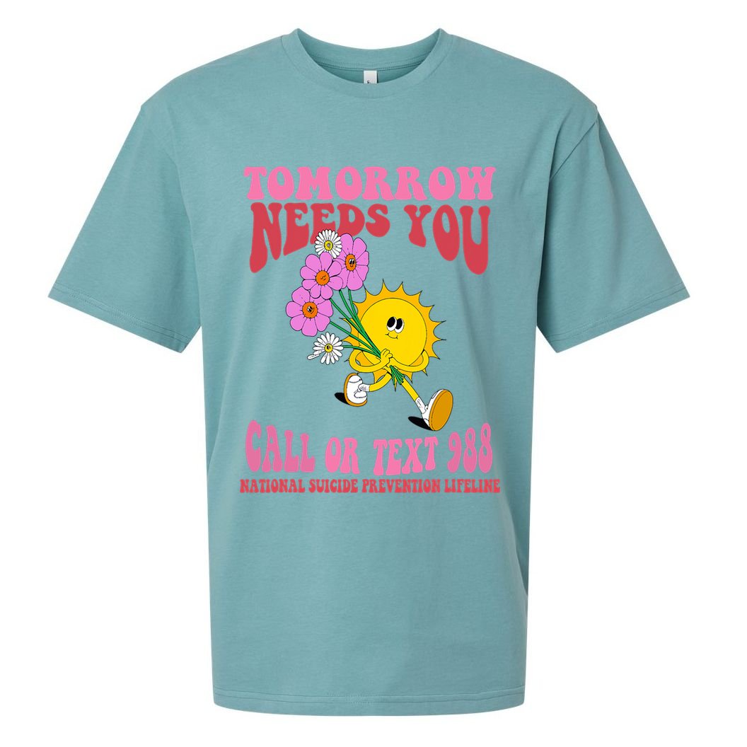 National Suicide Prevention Lifeline Tomorrow Needs You 988 Sueded Cloud Jersey T-Shirt