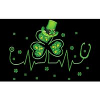 Nurse St Patricks Day Shamrock Heart Beat Lucky Nurse Bumper Sticker