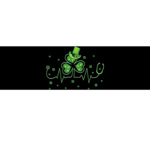 Nurse St Patricks Day Shamrock Heart Beat Lucky Nurse Bumper Sticker