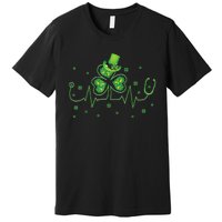 Nurse St Patricks Day Shamrock Heart Beat Lucky Nurse Premium T-Shirt