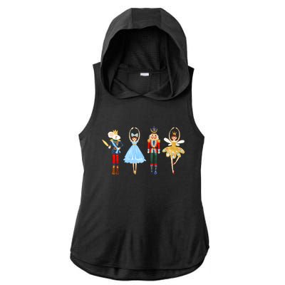 Nutcracker Sugar Plum Fairy Christmas 2022 Gift Ladies PosiCharge Tri-Blend Wicking Draft Hoodie Tank